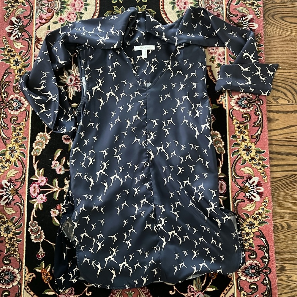 MaxMara dancer-print silk top
